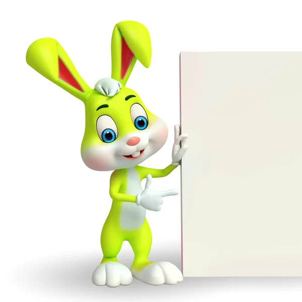 可爱的复活节兔子，用卡 — 图库照片
