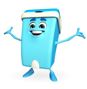 mutlu poz ile çöp kovası