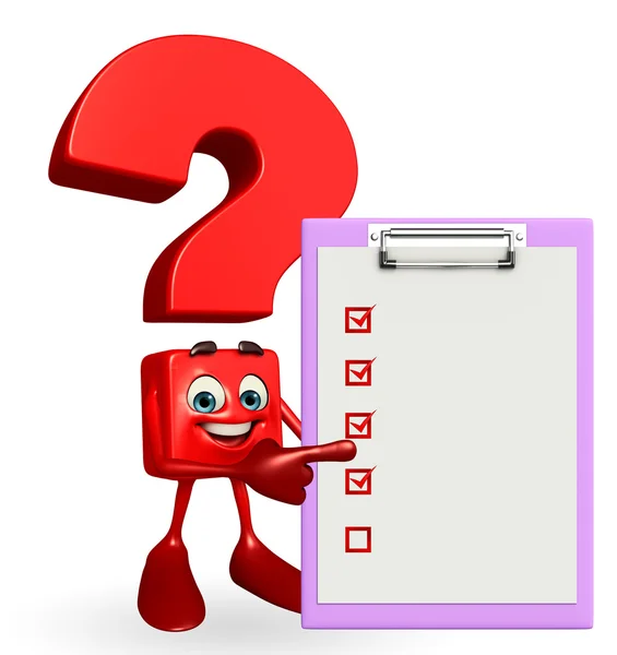 Question Mark with notepad — Stock Photo, Image