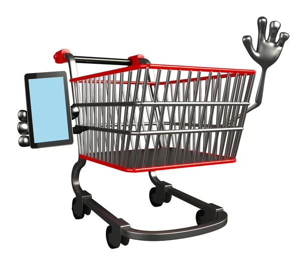 The trolly with mobile — Stock Photo, Image