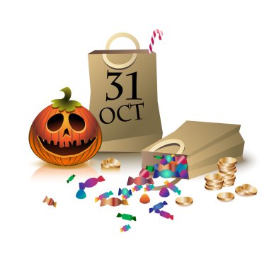 Gifts on halloween. (2) clipart