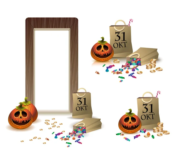 Regalos para feliz Halloween. Set para Rusia . — Vector de stock