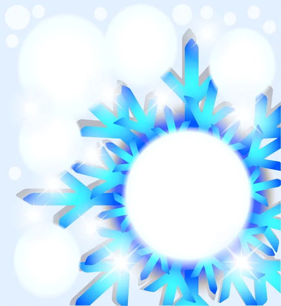 Copo de nieve fondo abstracto . — Vector de stock