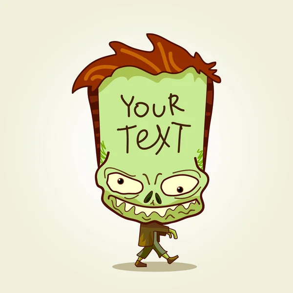 Zombie. Place for text. — Stock Vector