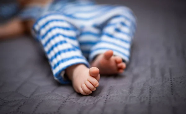 Feet Baby Newborn Sleeping Close — Stockfoto