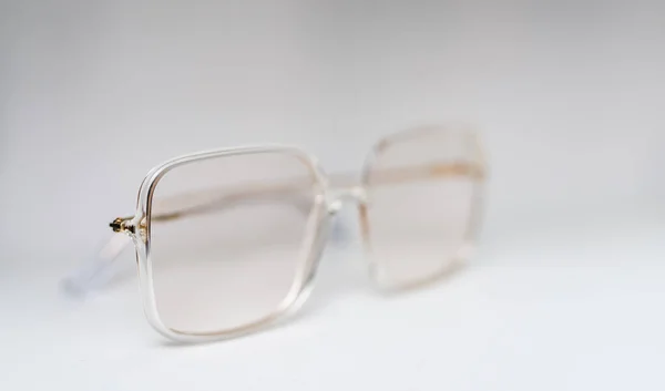 Vereinzelt Modische Moderne Brillen Auf Weißem Hintergrund Stilvolle Brille Für — Stockfoto