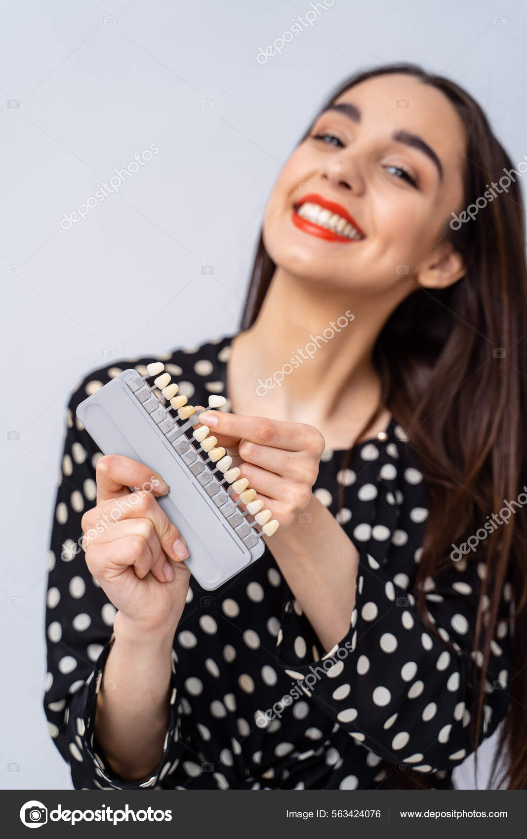 Dentistry Comparing Teeth Healthcare Dental Choosing Colour Teeth Stock ...