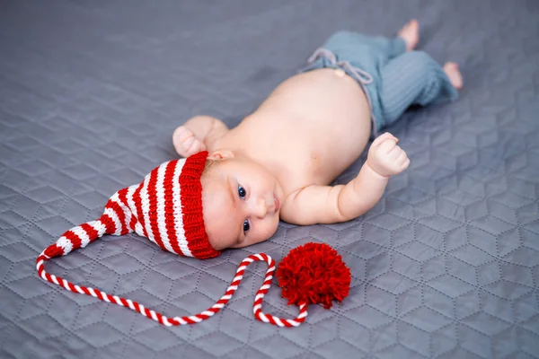 Doce Retrato Infantil Bebê Bonito Chapéu Adorável — Fotografia de Stock