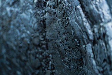 Hasarlı odunların yakın görüntüsü. Siyah ahşap soyut doku.