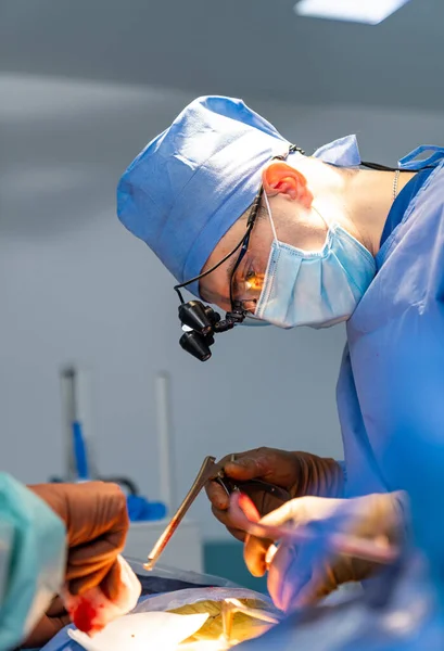 Chirurgie Professionnelle Masque Uniforme Chirurgien Soins Opératoires — Photo
