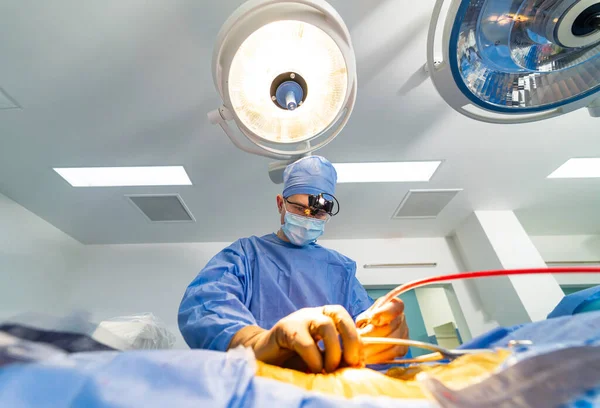 Professioneller Chirurg Der Maskenoperation Facharzt Für Chirurgie Uniform — Stockfoto