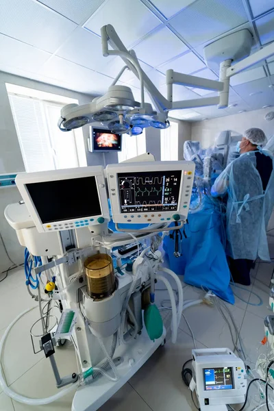 Monitoring Patient Surgical Operating Room Hospital Emergency Surgery Modern Technology — Foto de Stock
