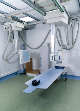 Sağlık Radyoloji Tarayıcısı. X-ray modern tıbbi ekipman.