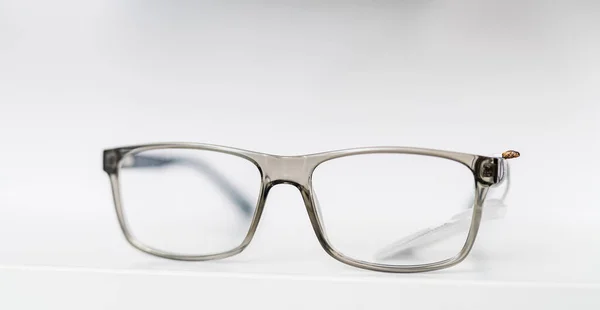 Eyesigth Modern Object Close View Fashionable Optical Eyeglasses Macro — Stock Photo, Image