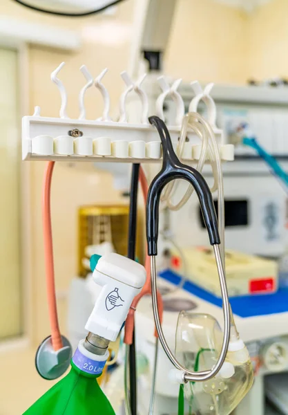 Tecnología Clínica Profesional Equipo Salud Hospitalario Sala Cirugía — Foto de Stock