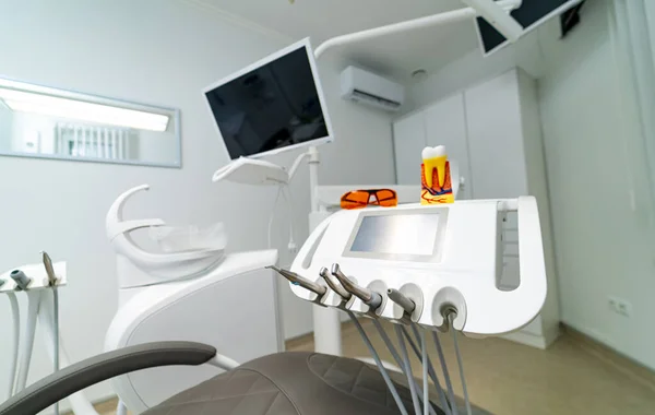 Dentes Saúde Dentária Interior Estomatologia Branca Dental Armário Moderno — Fotografia de Stock