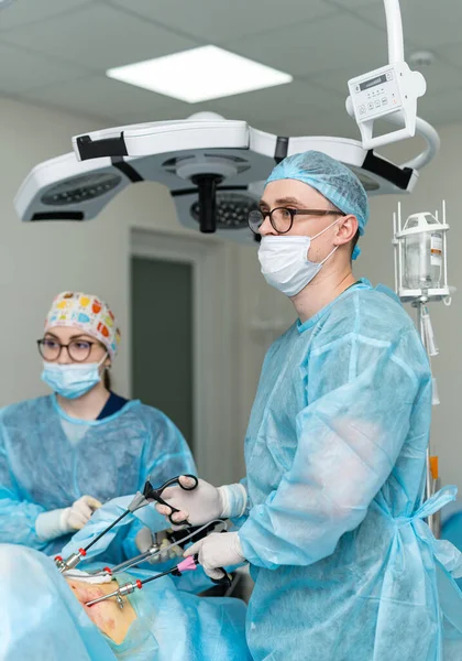 Professional Emergency Doctor Uniform Mask Team Surgeon Operating Room — Stock Photo, Image