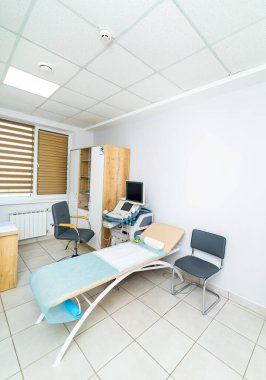 Modern hospital health examination. Healthcare monitoring system.
