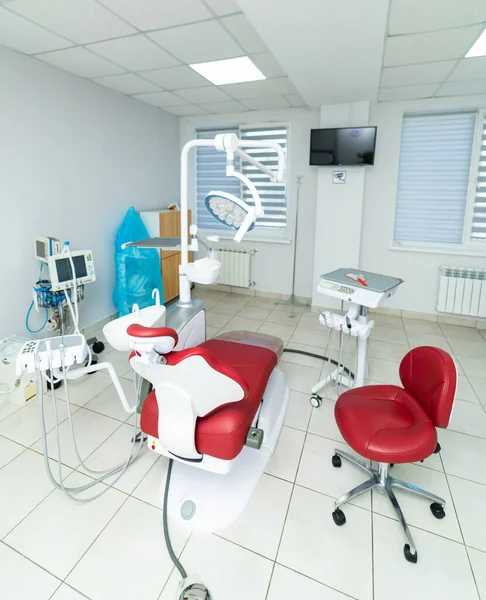 Dental Treatment Modern Hospital Bright Dentel Cabinet Sterile Equipment — Zdjęcie stockowe