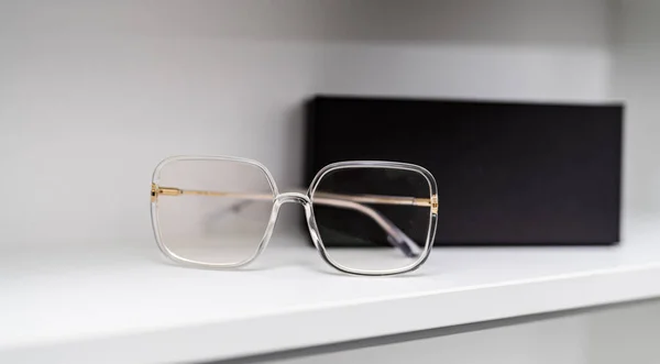 Optical Plastic Eyewear Classic Glasses Corrective Eyeglasses Close View — Photo