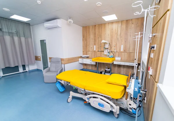 Modern professional surgery ward. Hospital empty room interior.