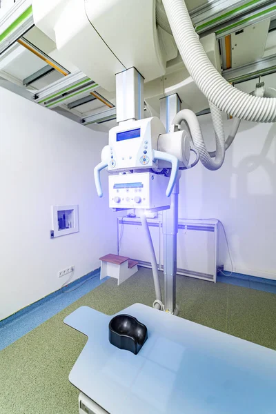 Medical radio technologies. X-ray device in modern hospital room.