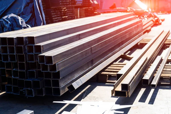 Heavy industry engineering metal tubes. Factory manufacturing metal structures.