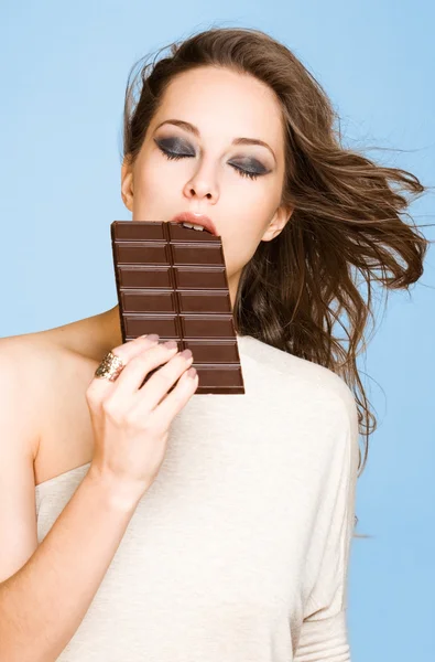 Me encanta mi chocolate. . — Foto de Stock