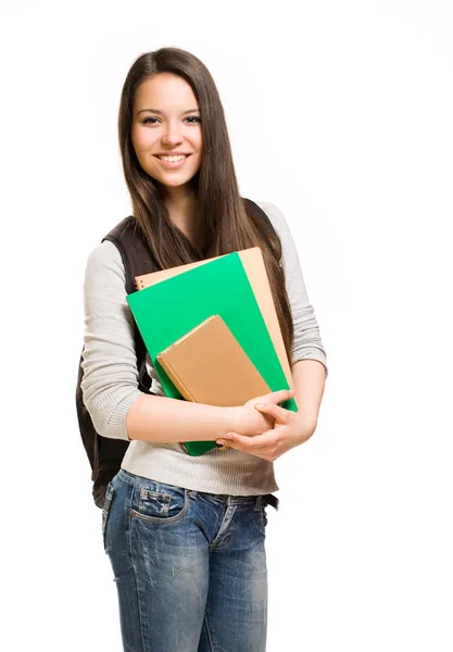 Cute young student girl. Royalty Free Stock Photos