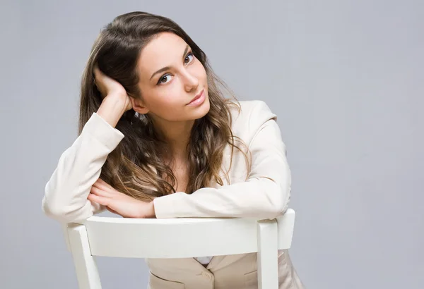 Pensive young businesswoman. — Stock Photo, Image