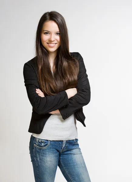 Selbstbewusste junge Studentin. — Stockfoto