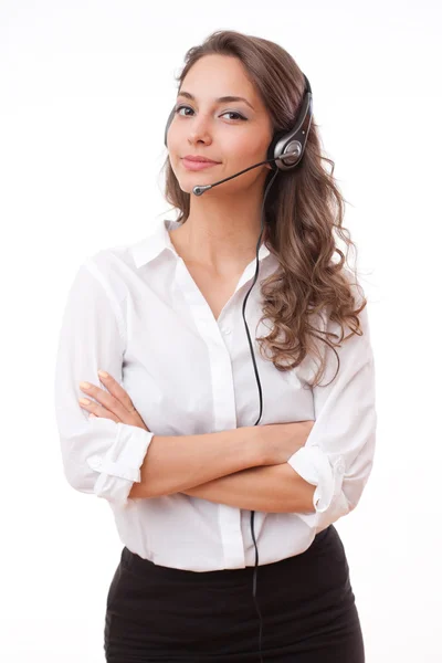 Smiling friendly office girl. — Stock Photo, Image