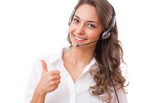 Smiling friendly office girl. — Stock Photo, Image