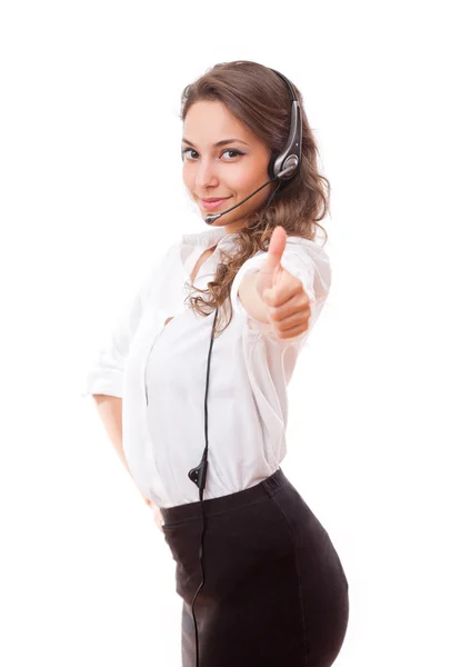 Freundliche junge Bürofrau. — Stockfoto