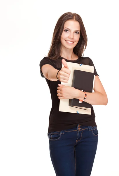 Aantrekkelijke jonge student meisje. — Stockfoto