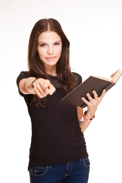 Süße junge Studentin. — Stockfoto