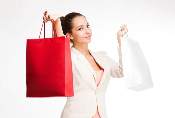 Christmas shopping cutie. — Stock Photo, Image