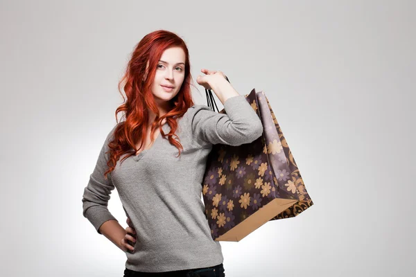 Cute shopper. — Stock Photo, Image