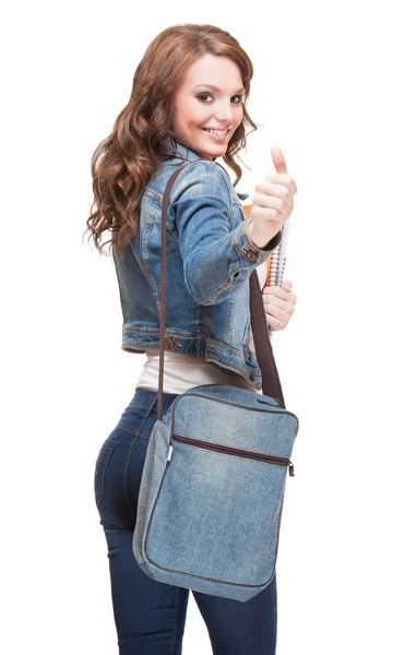 Young brunette student. — Stock Photo, Image