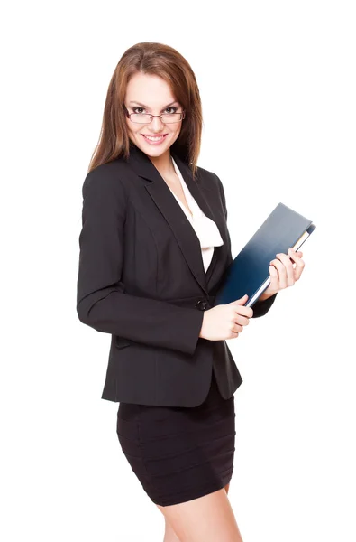 Attractive brunette businesswoman. — Stock Photo, Image