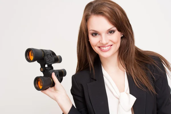 Prachtvolle brünette Geschäftsfrau. — Stockfoto