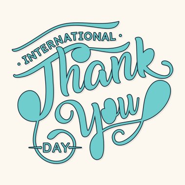 Element tasarımı için Uluslararası Teşekkür Günü. Vektör illüstrasyon EPS.8 EPS.10