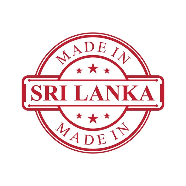 Сделано Шри Ланке Значок Красным Цветом Белом Фоне Элемент Дизайна — стоковый вектор