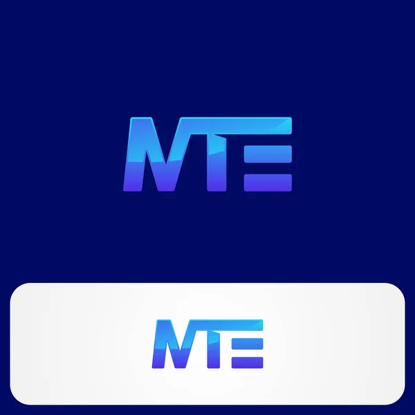 Technologie Ontwerp Mte Letter Logo Concept Ontwerp Vectorillustratie Eps Eps — Stockvector