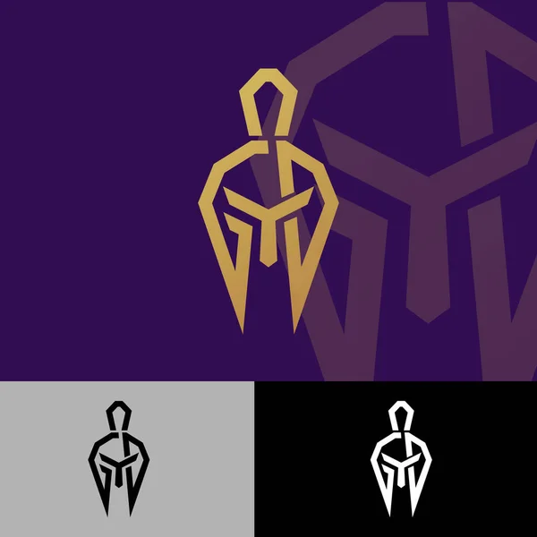 Minimalist Helmet Spartan Warrior Symbol Vector Illustration Eps Eps — Διανυσματικό Αρχείο