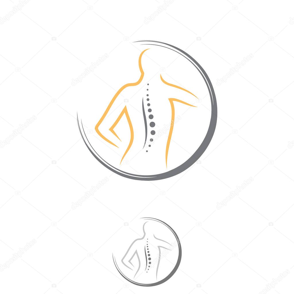 Simple human spinal health care medical template. Vector illustration EPS.8 EPS.10