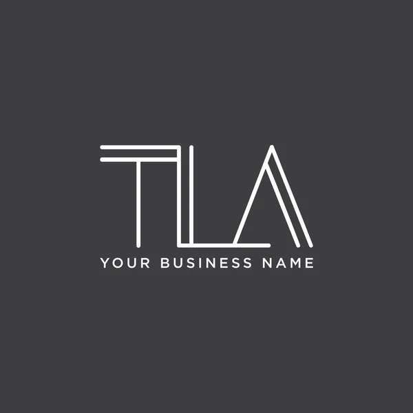 Typographie Lettre Initiale Tla Logo Monogramme Design Pour Votre Meilleur — Image vectorielle