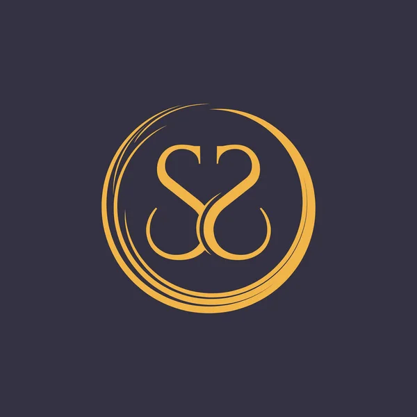 Векторная Монограмма Логотипа Стиле Luxury Векторная Иллюстрация Eps Eps — стоковый вектор