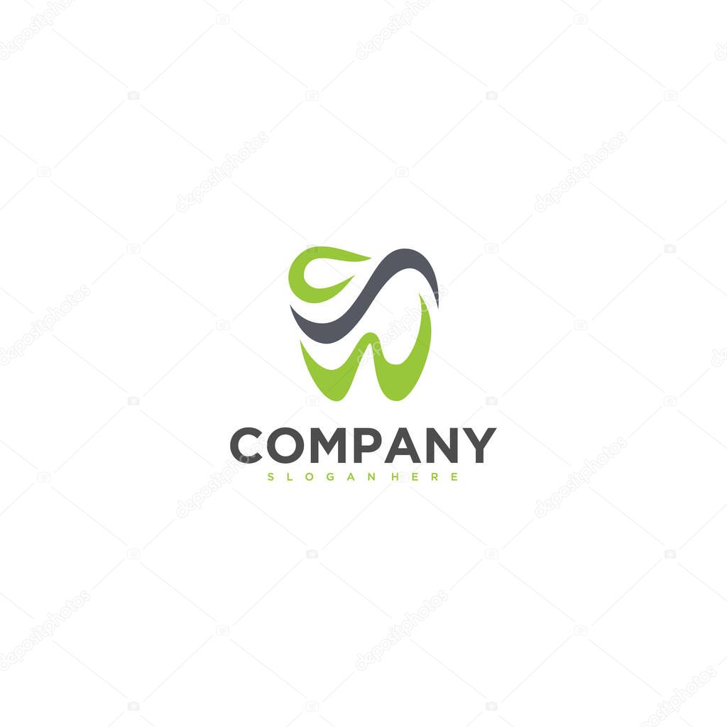 CSW letter for dental care clinic hospital logo design. Vector illustration EPS.8 EPS.10