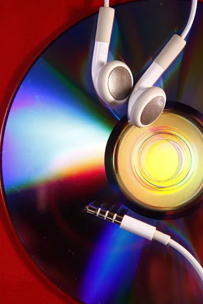 Ear Buds and CD — Stock Photo, Image